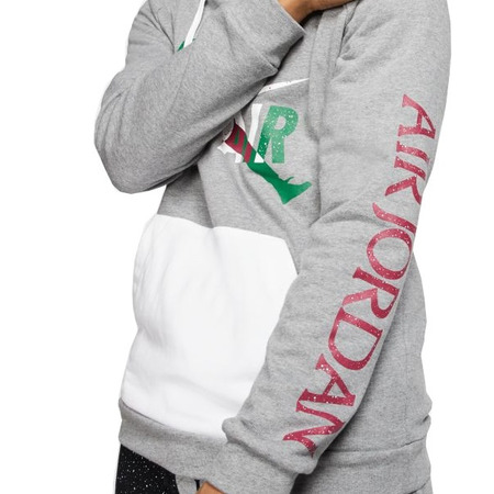 Jordan Jumpman Classics Fleece Pullover Hoodie "CarbonWhite"