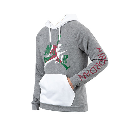 Jordan Jumpman Classics Fleece Pullover Hoodie "CarbonWhite"