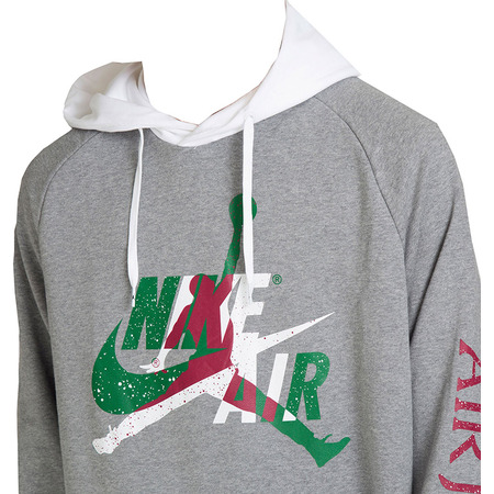 Jordan Jumpman Classics Fleece Pullover Hoodie "CarbonWhite"