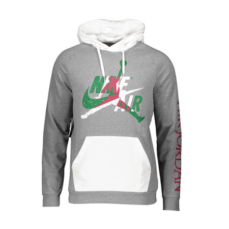 Jordan Jumpman Classics Fleece Pullover Hoodie "CarbonWhite"