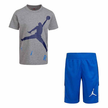 Konjunktiv Jordanien Kinder Springen Air Tee + Kurz "Grey-Blue"