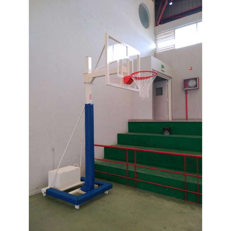 Spiel Baskets Minibasket Deluxe Monotubo Tube 100 Trasladable 2 Räder mit Warenkorb (ohne Brett, Hoop)