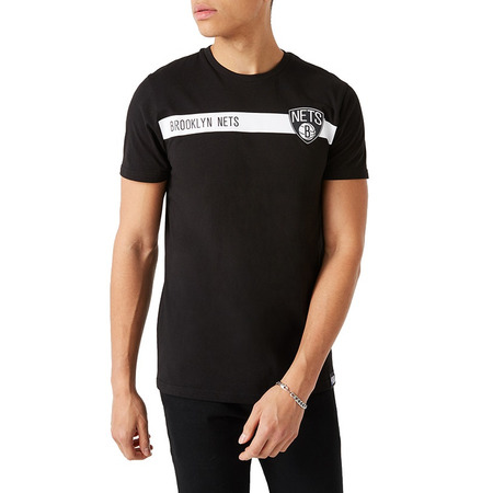 New Era Brooklyn Nets Team Logo Stripe Tee "Schwarz"