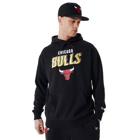 Neue Ära Chicago Bulls Team Script Oversized Hoodie