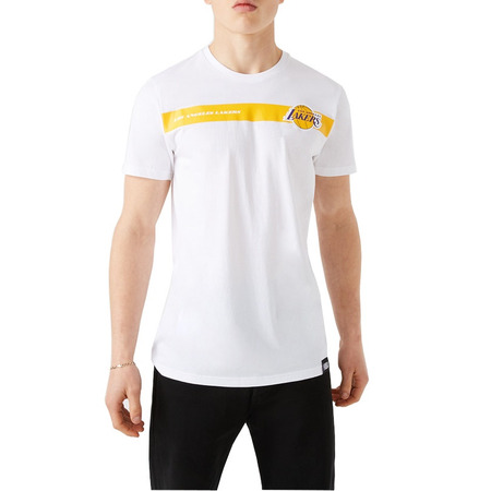 New Era Los Angeles Lakers Team Logo Stripe Tee "White"