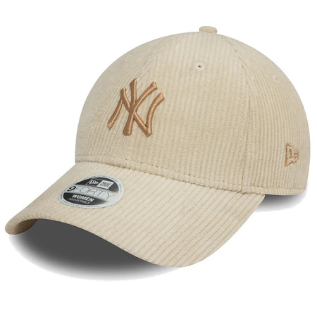 New Era MLB Frau NY Yankees Cord 9FORTY Einstellbare Kappe "Light Beige"