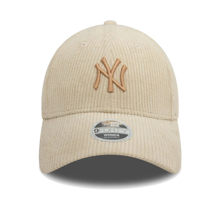 New Era MLB Frau NY Yankees Cord 9FORTY Einstellbare Kappe "Light Beige"