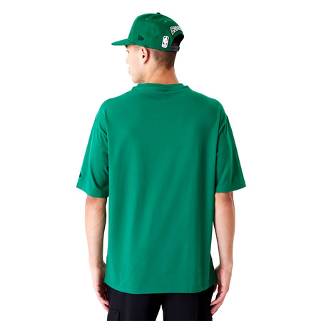 Neue Era NBA Boston Celtics Großes Wordmark überdimensionales T-Shirt