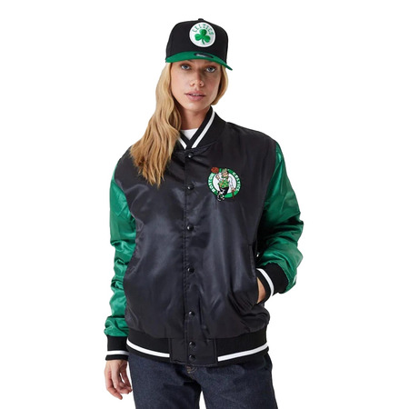 Neue Era NBA Boston Celtics Satin Bomber "Black-Kelly Green"