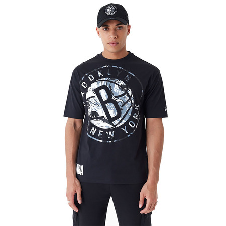 New Era NBA Brooklyn Nets All Over Print Infill Oversized T-Shirt