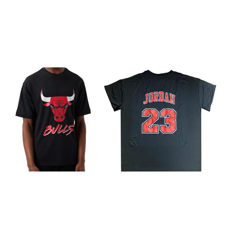 New Era NBA Bulls Logo Script Mesh Oversize # 23 Jordan