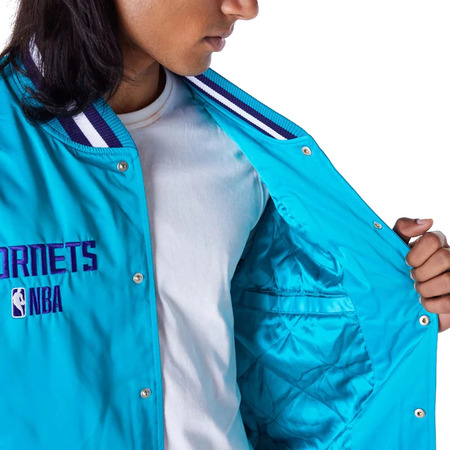 Neuzeit NBA Charlotte Hornets Satin Bomberjacke "Turquoise"