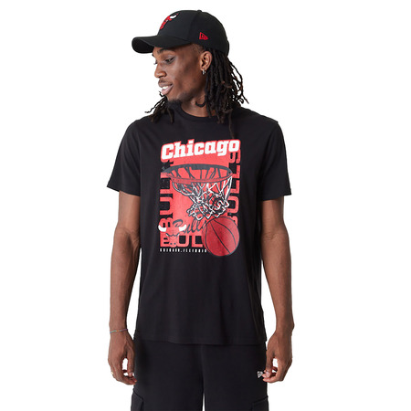 New Era NBA Chicago Bulls Basketball Graphic T-Shirt "Black"