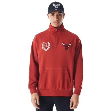 Neue Era NBA Chicago Bulls Lifestyle Quarter Zip Sweater "Red"