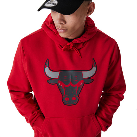 Neu Era NBA Chicago Bulls Logo Outline Pollover Hoodie "Red"