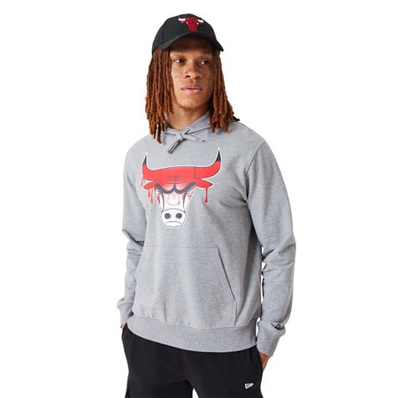 Neue Era NBA Chicago Bulls NBA Drip Logo Hoodie "Medium Gray"