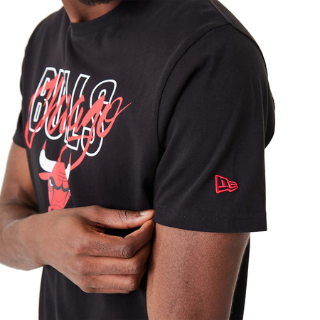 Neue Era NBA Chicago Bulls NBA Script Tee "Schwarz"