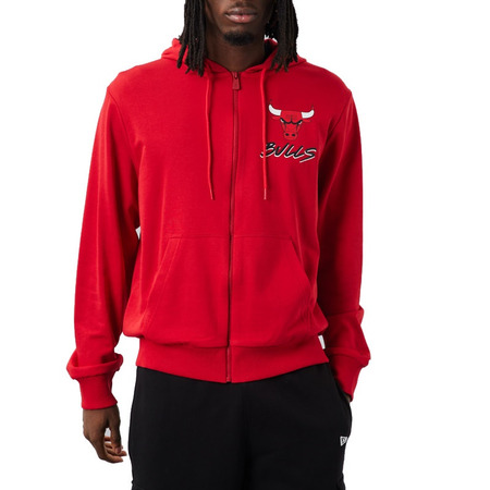 Neue Era NBA Chicago Bulls Script Logo FZ Hoodie "Red"