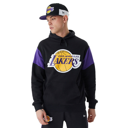 Neu Era NBA L.A. Lakers Colour Block Überdimensionierte Hoodie