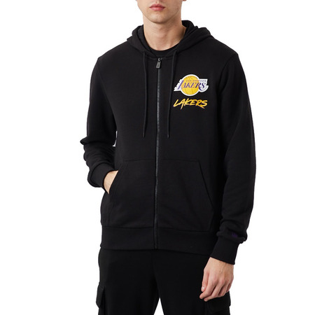 Neu Era NBA L.A LAkers Script Logo FZ Hoodie "Black"