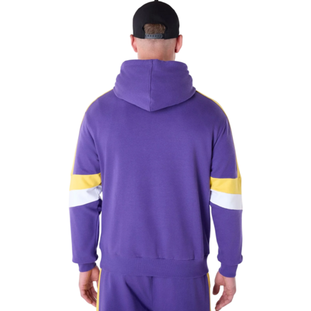 New Era NBA LA Lakers Colour Block Oversized Pullover Hoodie