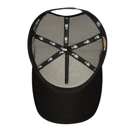 Neu Era NBA Los Angeles Lakers Schwarz auf Schwarz 9FORTY A-Frame Trucker