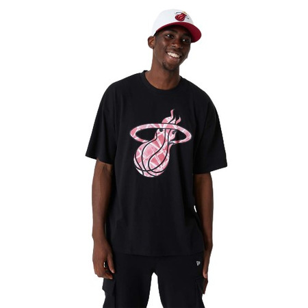 Neu Era NBA Miami Heat Infill Logo übergroßen Tee