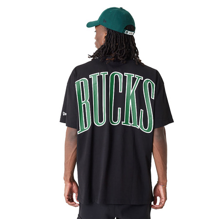 Neu Era NBA Milwaukee Bucks Arch Wordmark Oversized T-Shirt