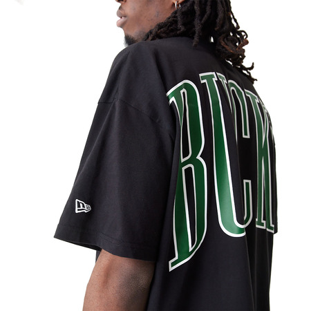 Neu Era NBA Milwaukee Bucks Arch Wordmark Oversized T-Shirt