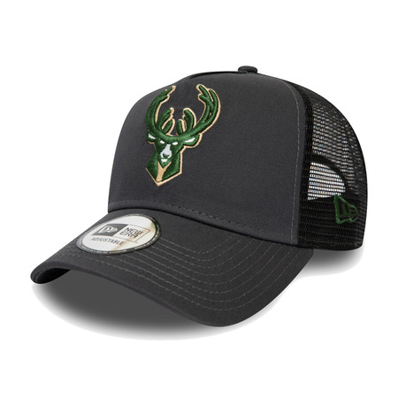 Neu Era NBA Milwaukee Bucks Dark Base Team 9FORTY A-Frame Trucker Cap