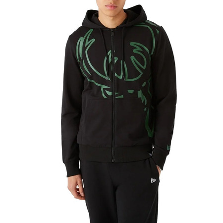 Neu Era NBA Milwaukee Bucks Großes Logo FZ Hoodie