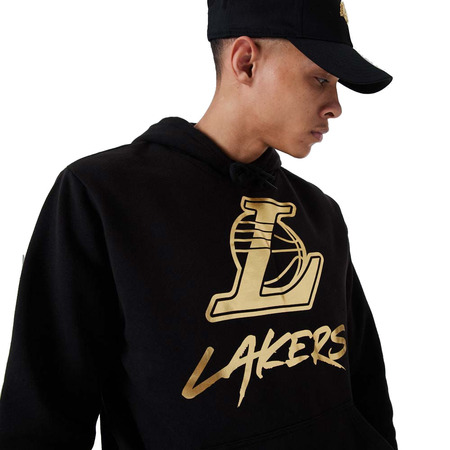 Neu Era NBA Official L.A. Lakers Metallic Logo Hoodie "Black-Gold"