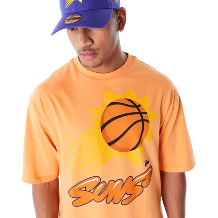 Neu Era NBA Phoenix Suns Wordmark Orange Oversized T-Shirt