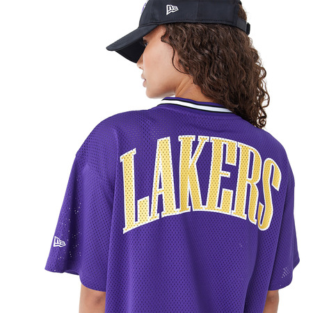 Neu Era NBA Team LA Lakers Damen Mesh Kleid T-Shirt