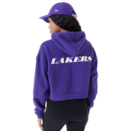 Neu Era NBA Womens L.A Lakers Team Logo Crop Pullover Hoodie