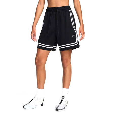 Nike Short Crossover Dri Fit 18 cm Frau "Black/White"