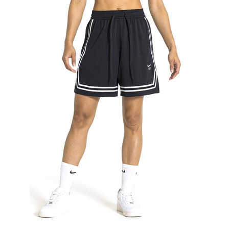 Nike Short Crossover Dri Fit 18 cm Frau "Black/White"