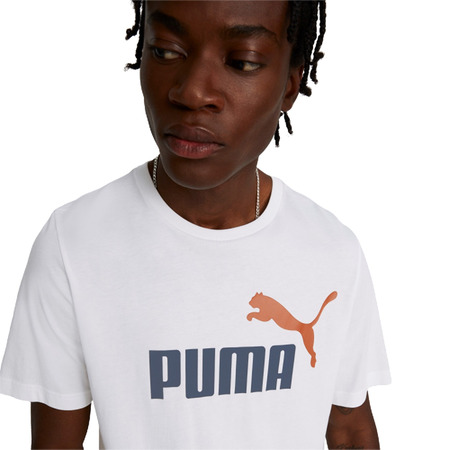 Puma ESS+ 2 Col Logo Tee "White-Dark Nacht"