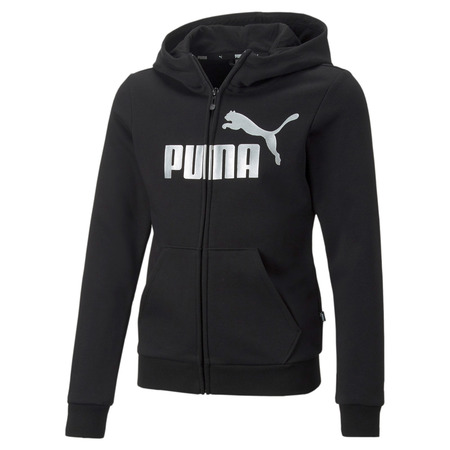 Puma Girls ESS+ Logo Full-Zip Hoodie FL