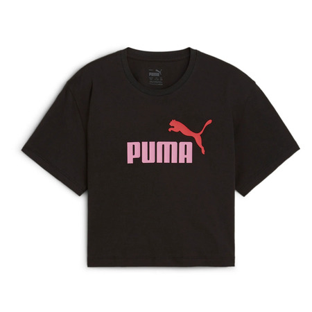 Puma Mädchen Logo gekropft Tee "Schwarz"