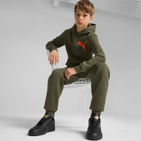 Puma Junior ESS+ 2 Col Logo Hosen FL cl B "Dark Olive"