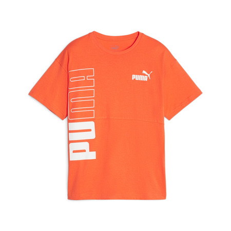 Puma Junior POWER Farbblock Tee "Orange"