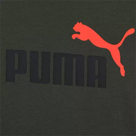 Puma Kinder ESS+ 2 Col Logo Tee B "Dark Olive"