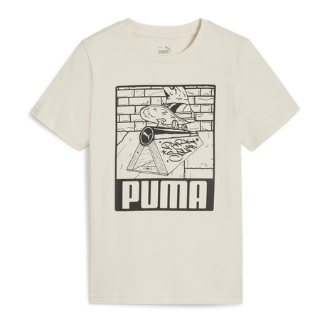 Puma Kinder ESS+ MID 90s Graphic Tee "Alpine Snow"