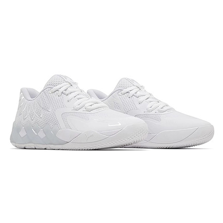 Puma LaMelo Ball MB1 Low JR. "Triple White."