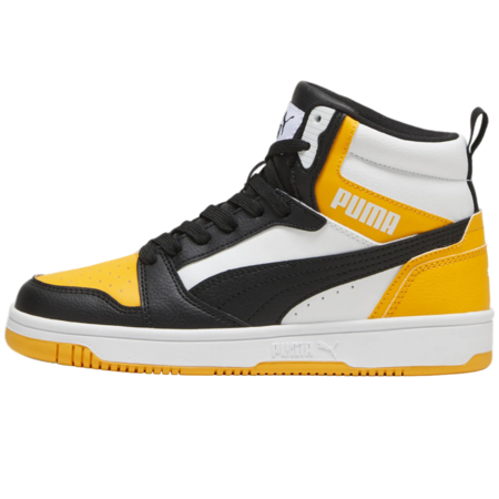 Puma Rebound V6 Mid Jr "White-Racing Yellow"