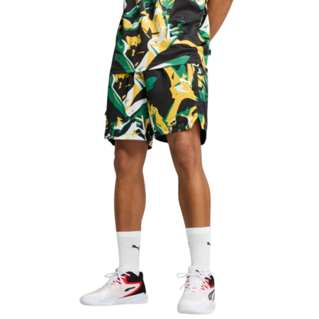 Puma Basketball Rival Rage Short AOP "Archive Green"