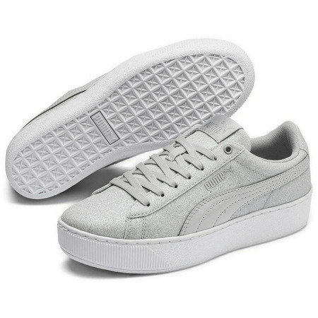 Puma Vikky Platform Glitz Jr "Silber"