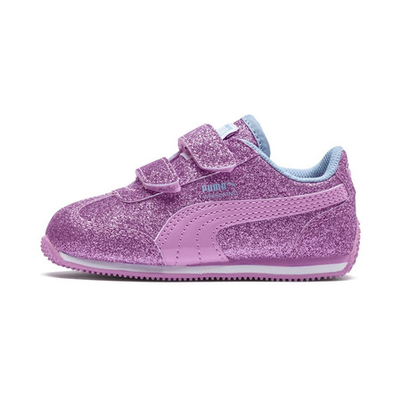 Puma Whirlwind Glitz V Baby Trainer (Black/Orchid)