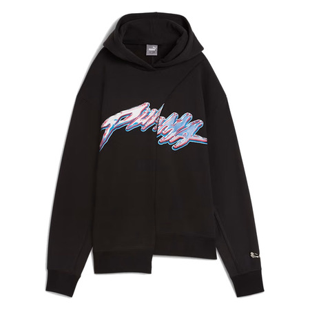 Puma Frauen Basketaball Kirsche auf Top-Grafik überdimensional Hoodie "Schwarz"